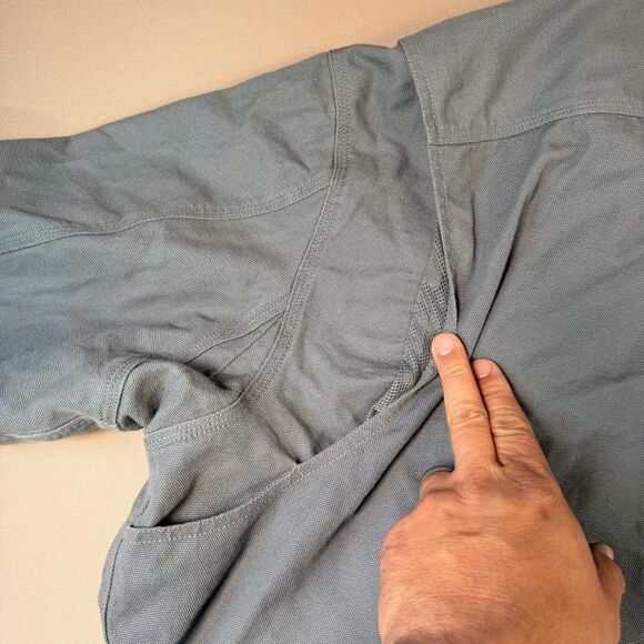 Duluth Trading Co Shirt Mens 2XL Blue Original Fire Hose Relax Workwear Magnetic - Picture 4 of 8